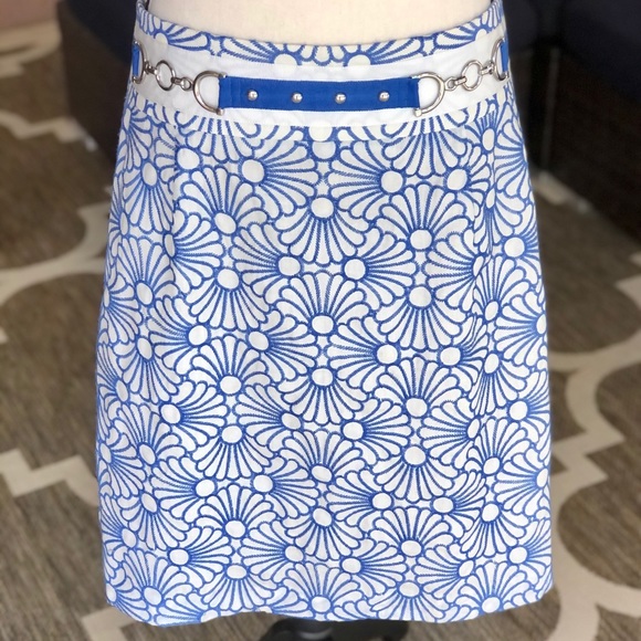 Antonio Melani Blue Patterned Skirt - Picture 1 of 7